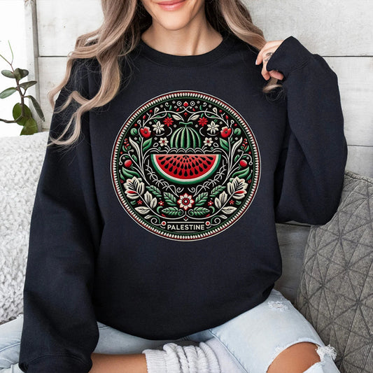 Cartoon Casual Watermelon Pattern Sports Sweater